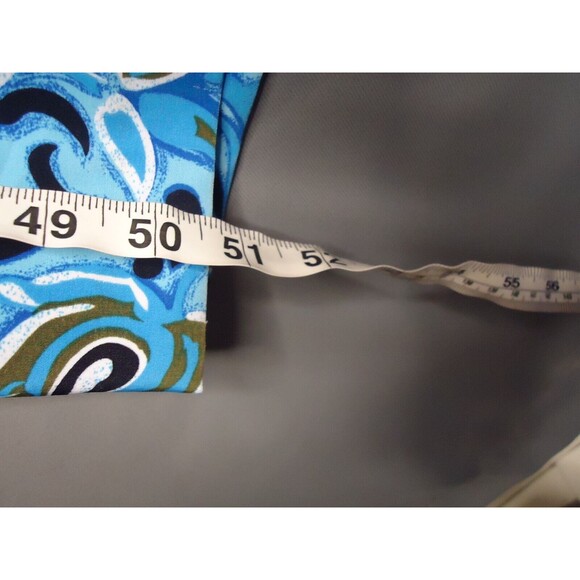 Sag Harbor Blue Green Geometric Floral Print Sheath Sleeveless Dress Size 10 - Picture 7 of 8